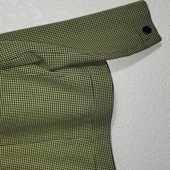 Renlyn New York Green&Black Checkered Short Long Sleeve Jacket Sz. 8 Petite - Picture 9 of 12